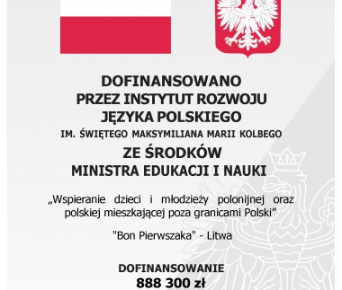 Plakat Bon Pierwszaka_Litwa_2023_2024 rok