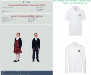 Marškinėliai ir mokyklinė uniforma