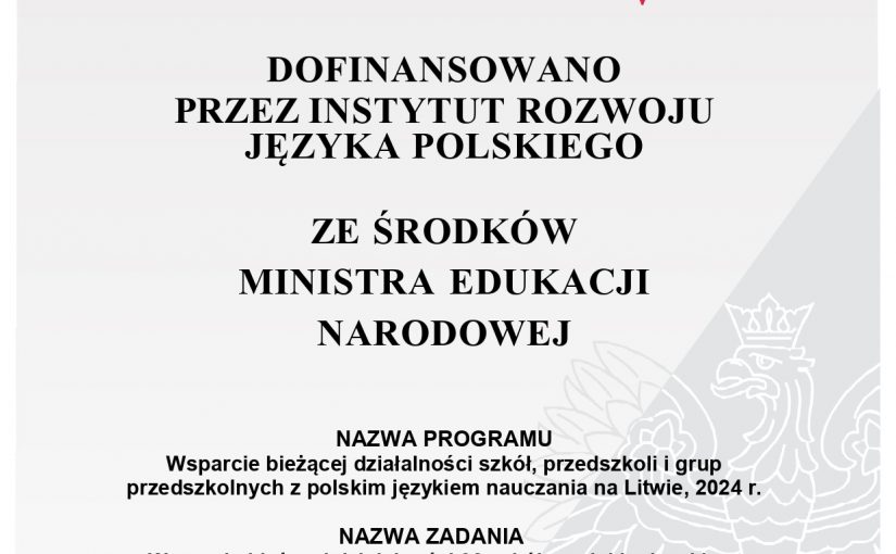 WSPARCIE BIEŻĄCEJ DZIAŁALNOŚCI SZKOŁY